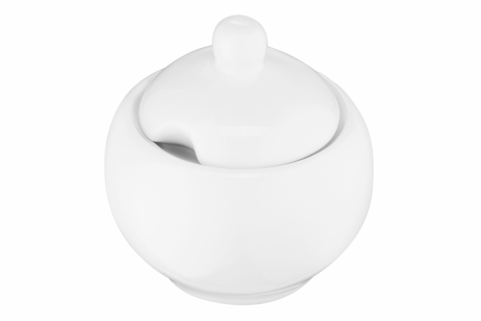 Сахарница Ardesto Imola, 9х9х10.3см, 325мл, фарфор, белый
