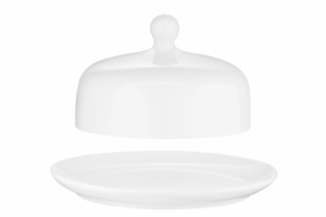 Ardesto Butter dish Imola, 15х9cm, porcelain, white