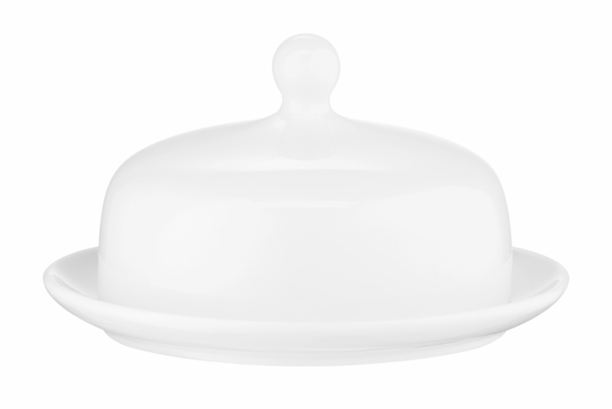 Ardesto Butter dish Imola, 15х9cm, porcelain, white