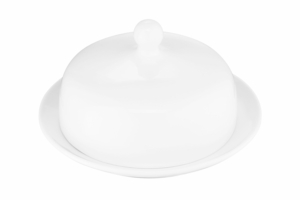 Ardesto Butter dish Imola, 15х9cm, porcelain, white