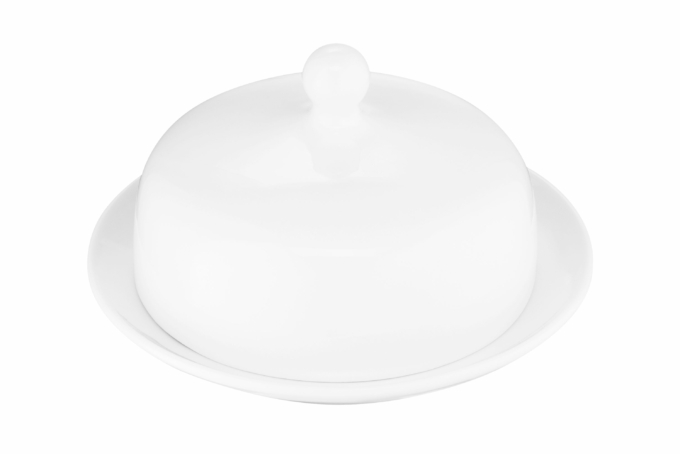 Ardesto Butter dish Imola, 15х9cm, porcelain, white