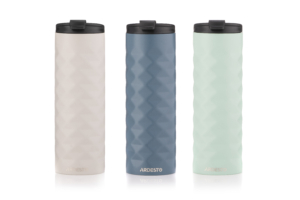 Ardesto Travel mug Bright City, 400ml, stainless steel, beige