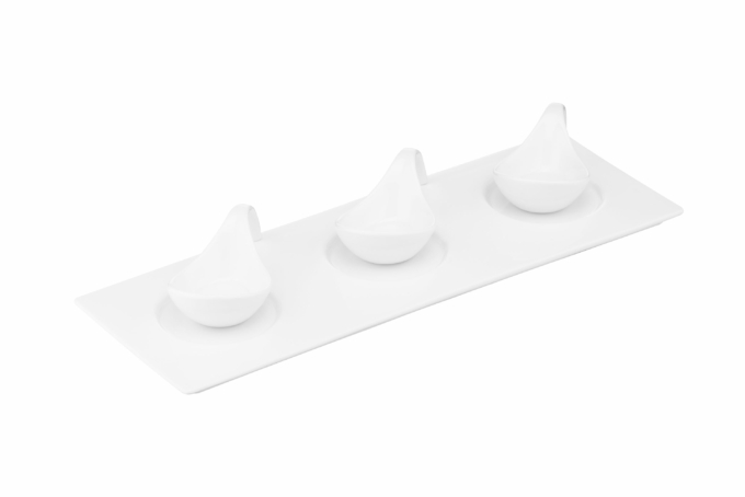 Ardesto Tray, 34х12сm, porcelain, rectangle, white