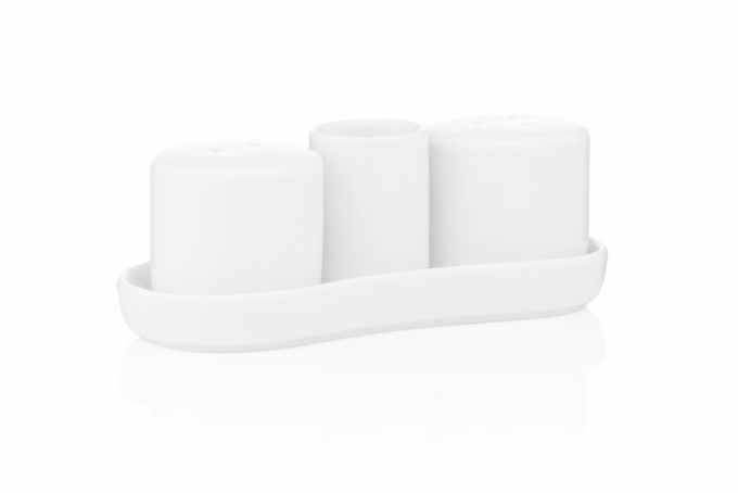 Набор для соли и перца Ardesto, 4 предмета, фарфор, белый