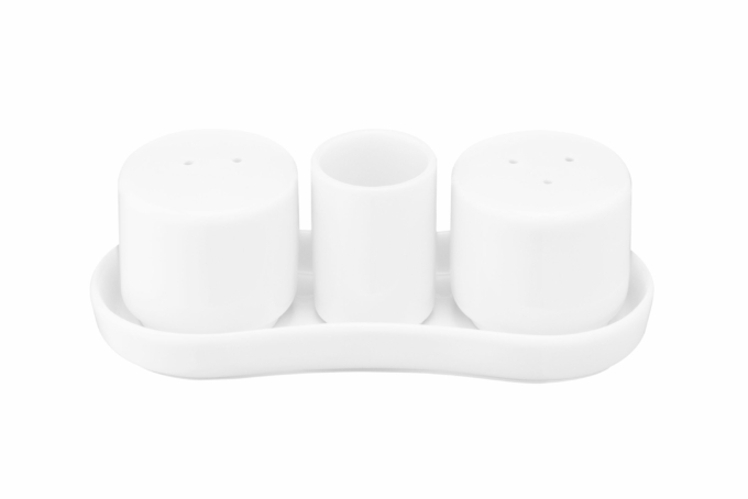 Набор для соли и перца Ardesto, 4 предмета, фарфор, белый