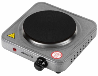 Плитка настольная Ardesto электрическая, конф. — 1 на 1кВт, управл. — мех., графит