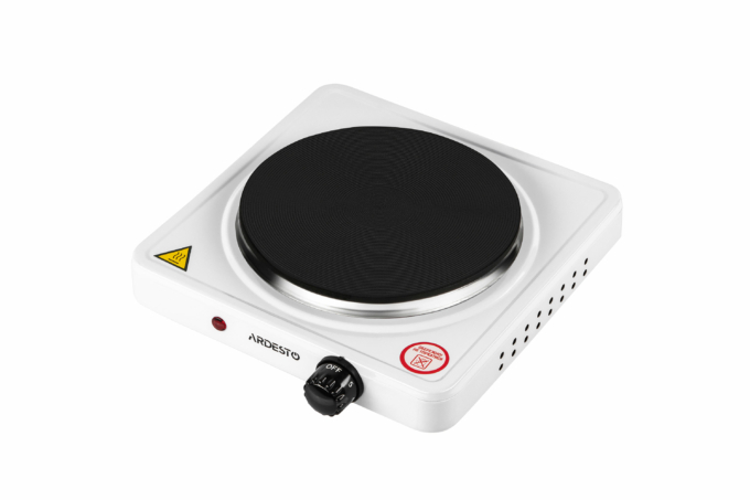 Плитка настольная Ardesto электрическая, конф. — 1 на 1.5кВт, управл. — мех., белый