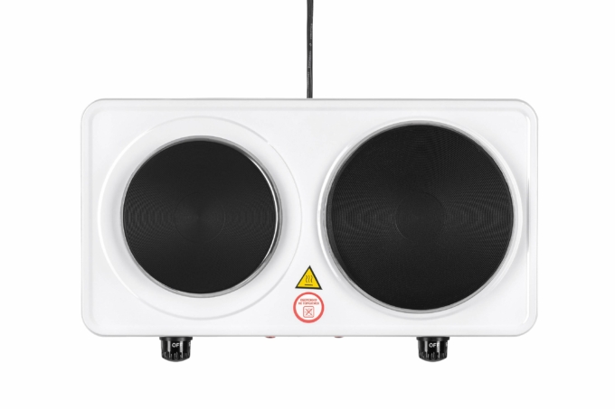 Плитка настільна ARDESTO електрична, конфорок – 2, на 1кВт + 1.5кВт, керування – мех., білий