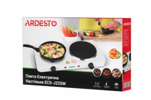 Плитка настільна ARDESTO електрична, конфорок – 2, на 1кВт + 1.5кВт, керування – мех., білий