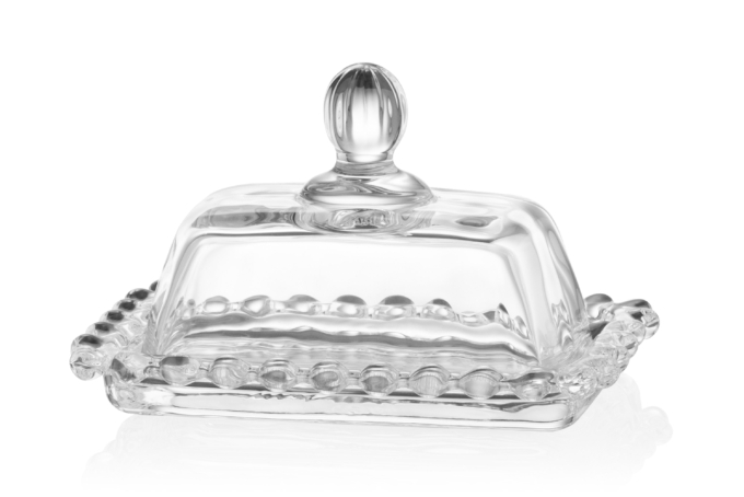 Ardesto Butter dish 11х7cm, glass, transparent