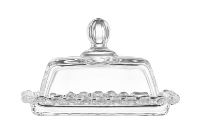 Ardesto Butter dish 11х7cm, glass, transparent