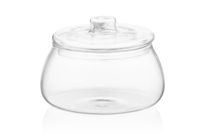 Ardesto Sugar bowl, 500ml, borosilicate glass, transparent