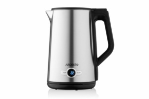 Ardesto electric kettle Steel Collection, 1.7L, LED display, double-walled, Strix, silver
