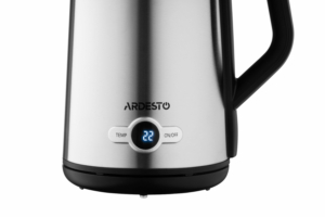 Ardesto electric kettle Steel Collection, 1.7L, LED display, double-walled, Strix, silver