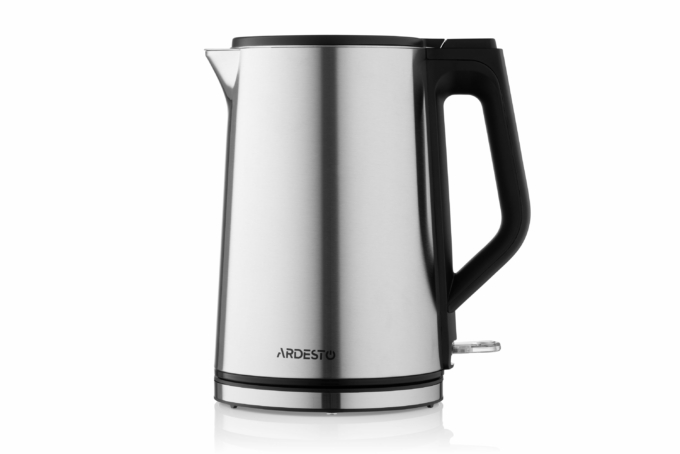 Электрочайник Ardesto Steel Collection 1.5л, Strix, двойные стенки, серебристый