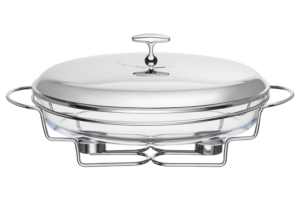 Ardesto Food warmer Black Mars, 3000ml, glass, stainless steel, oval, transparent