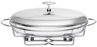 Ardesto Food warmer Black Mars, 3000ml, glass, stainless steel, oval, transparent