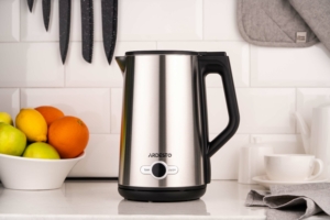 Ardesto electric kettle Steel Collection, 1.7L, LED display, double-walled, Strix, silver