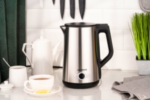 Ardesto electric kettle Steel Collection, 1.7L, LED display, double-walled, Strix, silver