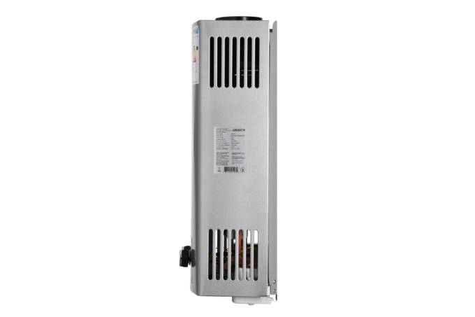 ARDESTO X2 gas column, 10 l/min, 20 kW, battery ignition, display, stainless steel