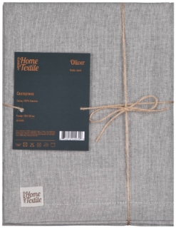 Скатерть Ardesto Oliver, 120х136см, 100% хлопок, серый