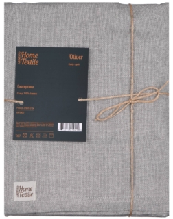 Скатерть Ardesto Oliver, 133х220см, 100% хлопок, серый
