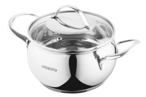Кастрюля со стеклянной крышкой Ardesto Gemini Liguria,  2.2л, нержавеющая сталь