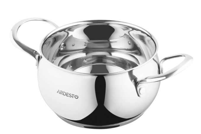 Кастрюля со стеклянной крышкой Ardesto Gemini Liguria,  2.2л, нержавеющая сталь