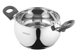 Каструля зі скляною кришкою Ardesto Gemini Cremona, 3л, нержавіюча сталь, бакеліт