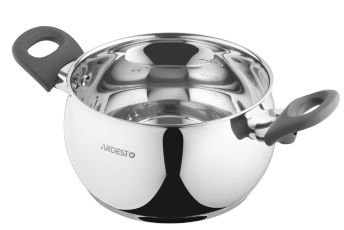 Каструля зі скляною кришкою Ardesto Gemini Cremona, 3л, нержавіюча сталь, бакеліт