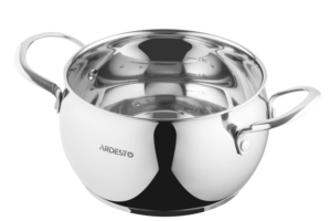 Ardesto Casserole with glass lid Gemini Liguria, 3l, stainless steel