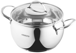 Каструля зі скляною кришкою Ardesto Gemini Liguria, 4л, нержавіюча сталь
