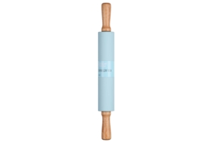 Скалка для тіста Ardesto Tasty baking, 43.5см, силікон, дерево, блакитний