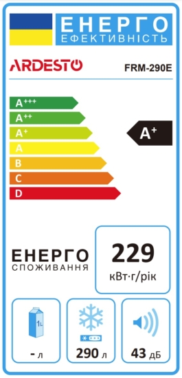 Морозильный ларь ARDESTO, 290л, А+, ST, диспл внешн., режим холодильника, белый