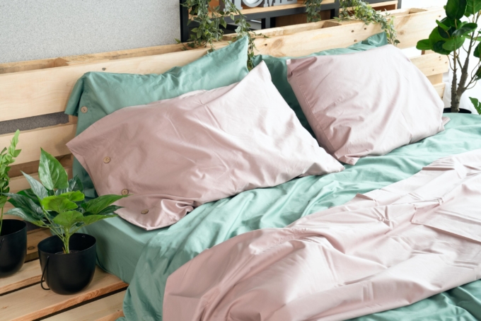 Простынь Ardesto Mix&Match, 180х240см, 100% хлопок, сатин, розовый светлый