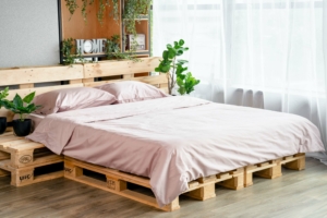 Fitted sheet ARDESTO Mix&Match 160×200+30cm, 100% cotton, sateen, light pink