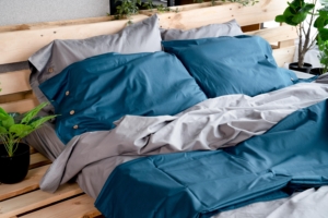 Flat sheet ARDESTO Mix&Match 180x240cm, 100% cotton, sateen, blue