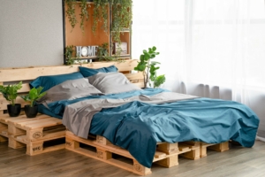 Fitted sheet ARDESTO Mix&Match 180×200+30cm, 100% cotton, sateen, blue