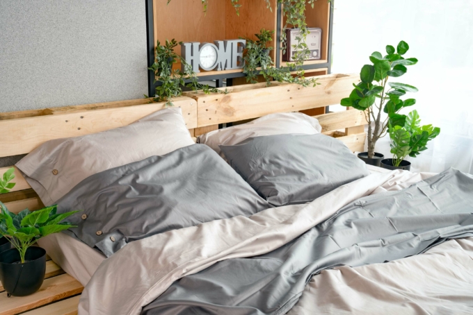 Duvet cover ARDESTO Mix&Match, 200x220cm, 100% cotton, sateen, ivory