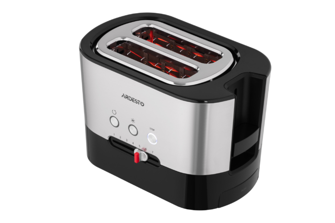 Ardesto toaster Steel Collection 800W, metal/plastic, silver-black