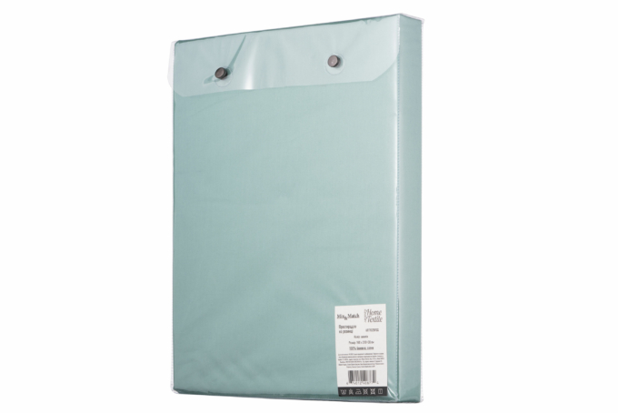Fitted sheet ARDESTO Mix&Match 160×200+30cm, 100% cotton, sateen, green