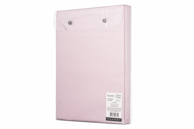 Fitted sheet ARDESTO Mix&Match 160×200+30cm, 100% cotton, sateen, light pink