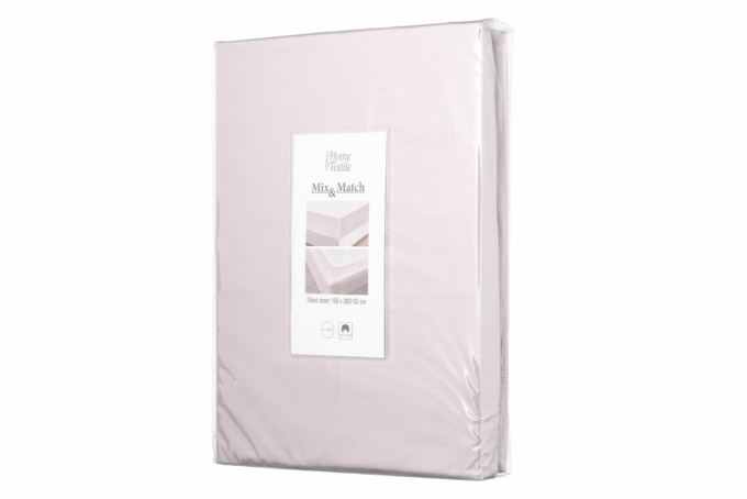 Fitted sheet ARDESTO Mix&Match 160×200+30cm, 100% cotton, sateen, ivory
