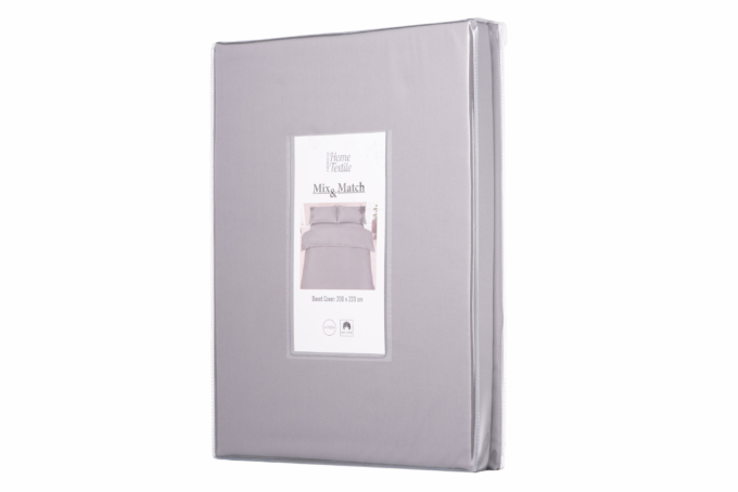 Пододеяльник ARDESTO Mix&Match, 160х220см, 100% хлопок, сатин, серый