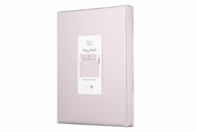 Duvet cover ARDESTO Mix&Match, 160x220cm, 100% cotton, sateen, ivory