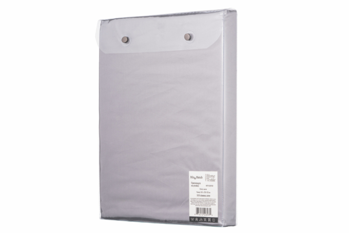 Fitted sheet ARDESTO Mix&Match 180×200+30cm, 100% cotton, sateen, gray