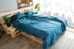 Flat sheet ARDESTO Mix&Match 180x240cm, 100% cotton, sateen, blue