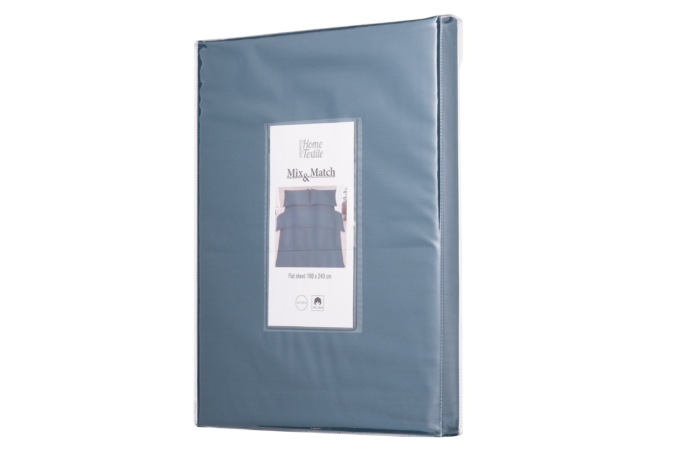 Простирадло ARDESTO Mix&Match, 240х260см, 100% бавовна, сатин, синій