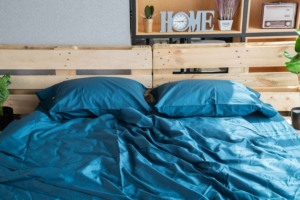 Flat sheet ARDESTO Mix&Match 240x260cm, 100% cotton, sateen, blue