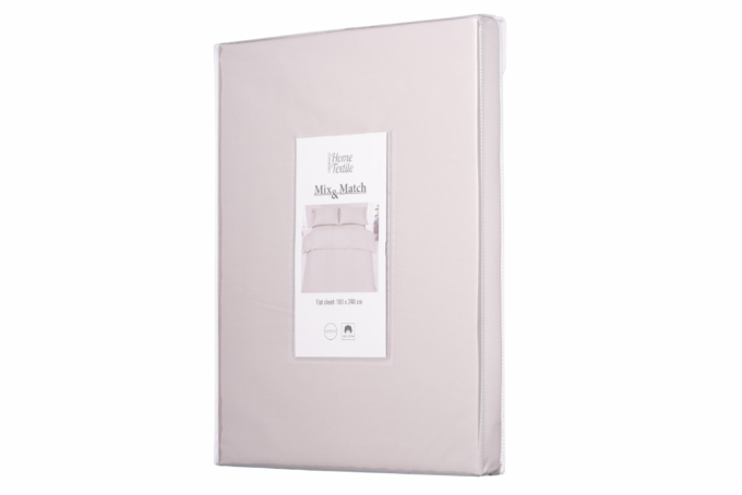 Flat sheet ARDESTO Mix&Match 240x260cm, 100% cotton, sateen, ivory